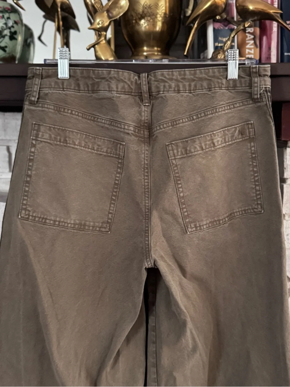 American Eagle × The Ziegler Sisters Stretch High-Waist Baggy Wide-Leg Pant 10L - Picture 5 of 8